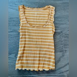 Yellow striped aeropostale shirt